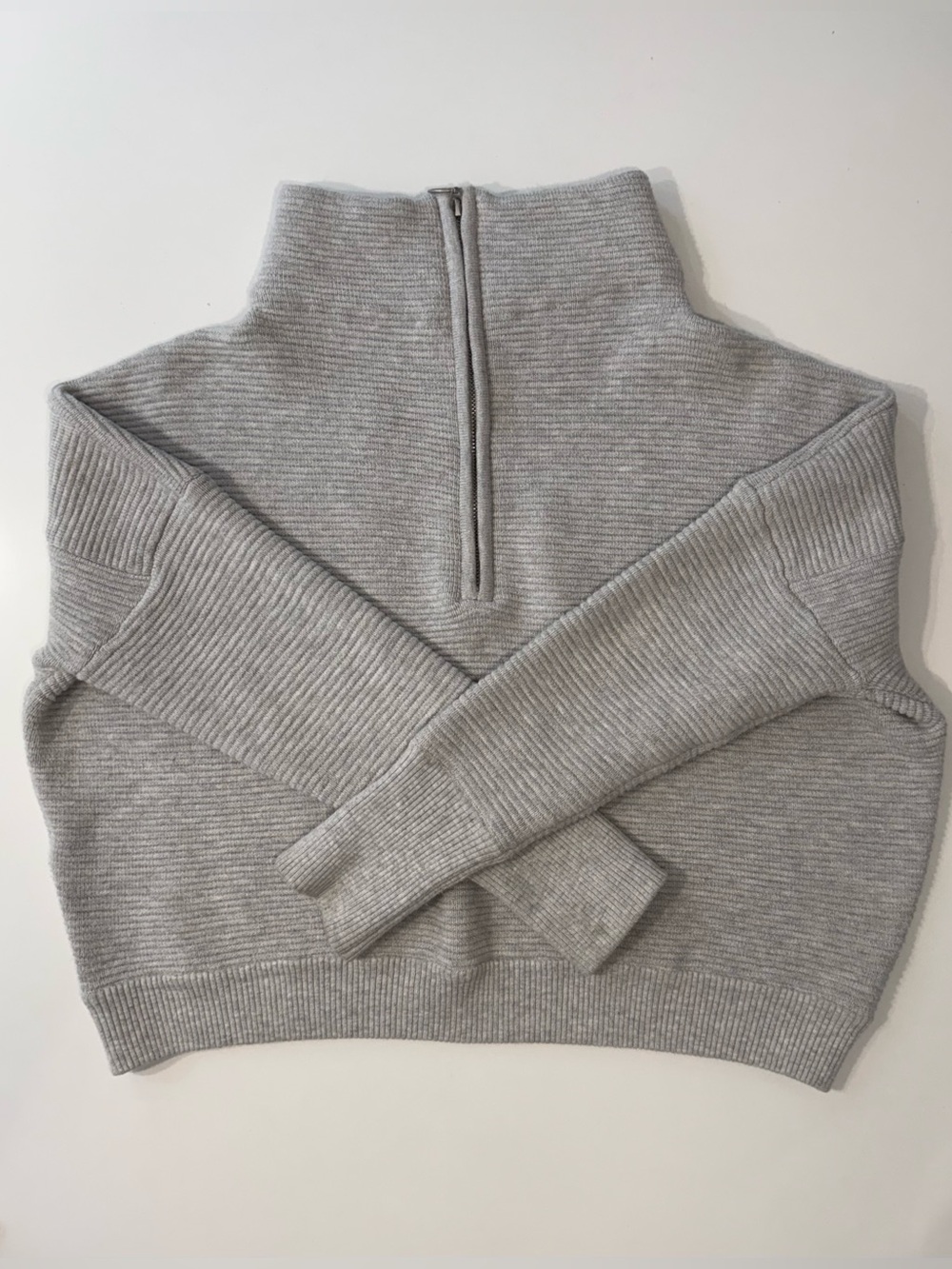 Monk & Lou - Grey Half Zip Sweater